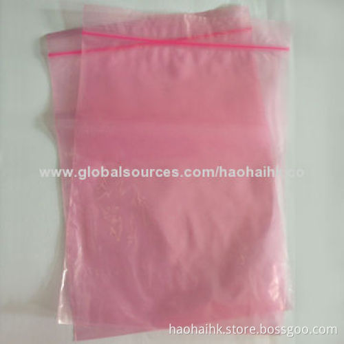 PE Anti-static Resealable Bag, OEM Orders Welcomed